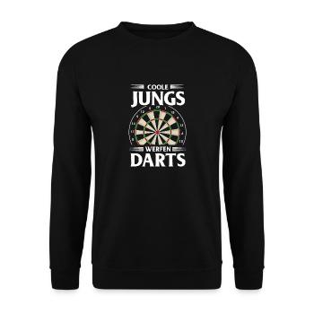 Cadeau de fléchettes Jeu de fléchettes Bullseye - Sweat-shirt Unisexe - noir - Devant - Alina (178cm) & Michal (187cm)