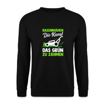 Gardener Lawn Mower Farmer Garden - Unisex Sweatshirt - black - Front - Alina (178cm) & Michal (187cm)