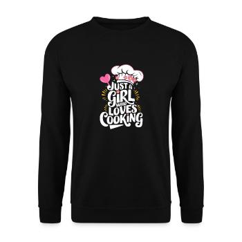 Chef cuisinier Cheff Bäker - Sweat-shirt Unisexe - noir - Devant - Alina (178cm) & Michal (187cm)