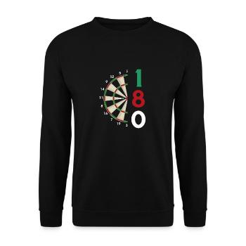 Dart Gift Dartboard Darts Player Bullseye - Unisex Sweatshirt - black - Front - Alina (178cm) & Michal (187cm)