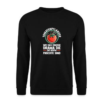 Jardinier Tomate Jardin Fermier - Sweat-shirt Unisexe - noir - Devant - Alina (178cm) & Michal (187cm)