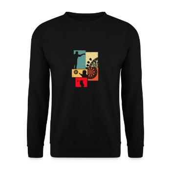 Cadeau de fléchettes Jeu de fléchettes Bullseye - Sweat-shirt Unisexe - noir - Devant - Alina (178cm) & Michal (187cm)