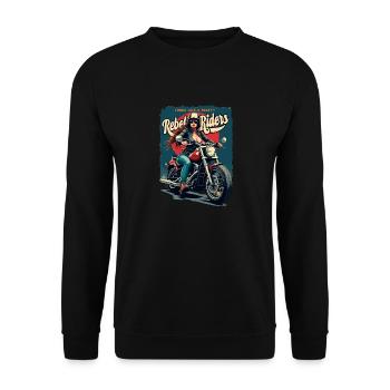 Rebel Riders Unleash The Rebel - Unisex Pullover - Schwarz - Vorne - Alina (178cm) & Michal (187cm)