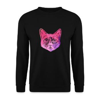 Snowshoe Cat Snowshoe Cat Colorful - Unisex Sweatshirt - black - Front - Alina (178cm) & Michal (187cm)