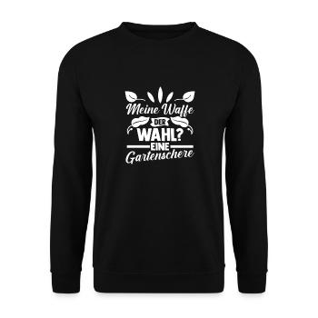 Gärtner Hobbygärtner Garten - Unisex Pullover - Schwarz - Vorne - Alina (178cm) & Michal (187cm)