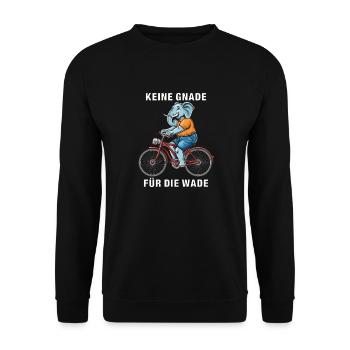 BICYCLE NO MERCY FOR THE CALF - Unisex Sweatshirt - black - Front - Alina (178cm) & Michal (187cm)