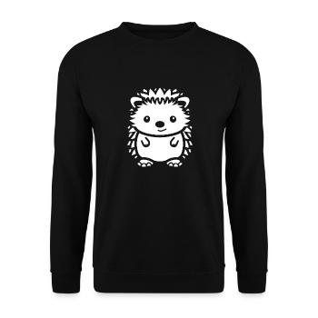 Igel - Unisex Pullover - Schwarz - Vorne - Alina (178cm) & Michal (187cm)