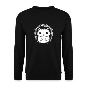 Igel - Unisex Pullover - Schwarz - Vorne - Alina (178cm) & Michal (187cm)