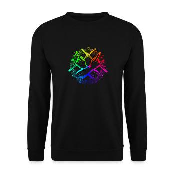 Tambours Tambours Baguette Batteur Musique Groupe Rock - Sweat-shirt Unisexe - noir - Devant - Alina (178cm) & Michal (187cm)
