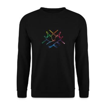 Tambours Baguettes Tambours Batteur Musique Groupe Rock - Sweat-shirt Unisexe - noir - Devant - Alina (178cm) & Michal (187cm)