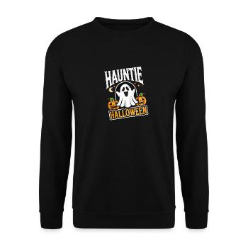 Drôle de tante Halloween avec fantôme effrayant - Sweat-shirt Unisexe - noir - Devant - Alina (178cm) & Michal (187cm)