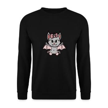 Chauve-souris Chauve-souris Enfant Enfants Halloween Bébé - Sweat-shirt Unisexe - noir - Devant - Alina (178cm) & Michal (187cm)