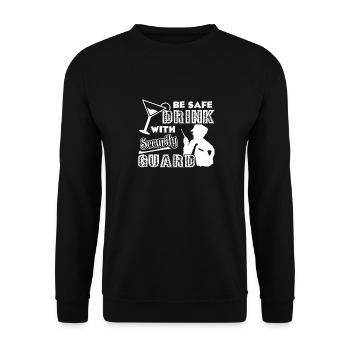 Security Guard Drink with Security Guard - Unisex Sweatshirt - black - Front - Alina (178cm) & Michal (187cm)