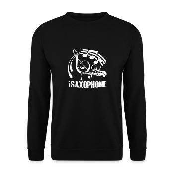 Saxophone Funny Saxophone - Unisex Sweatshirt - black - Front - Alina (178cm) & Michal (187cm)