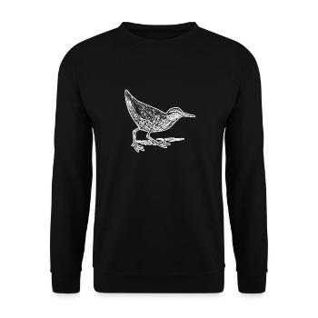 Sandpiper Floral Pattern - Unisex Sweatshirt - black - Front - Alina (178cm) & Michal (187cm)