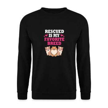 Dog Rescue Animal Rights Animal Rescue Animal Shelter - Unisex Sweatshirt - black - Front - Alina (178cm) & Michal (187cm)