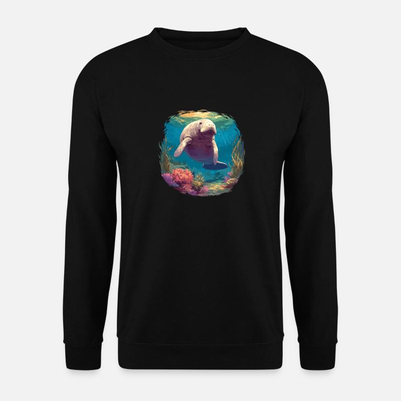 Seekuh Manatees Manatee - Unisex Sweatshirt - black
