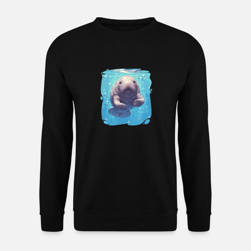 Seekuh Manatees Manatee - Unisex Pullover - Schwarz