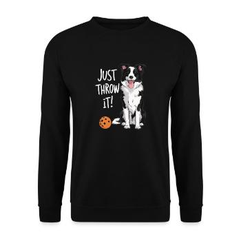 Dog Dogs Pet Funny Dog Owner - Unisex Sweatshirt - black - Front - Alina (178cm) & Michal (187cm)