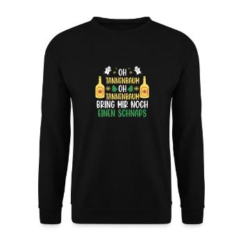 Santa Claus Christmas Party Christmas Mulled Wine - Unisex Sweatshirt - black - Front - Alina (178cm) & Michal (187cm)