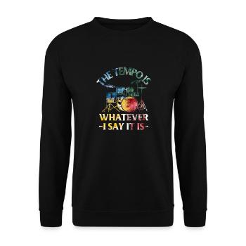 Drums Drums Drumstick Drummer Music Band Rock - Unisex Sweatshirt - black - Front - Alina (178cm) & Michal (187cm)
