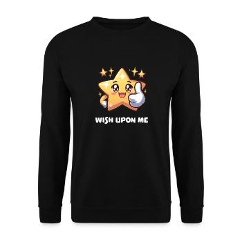 Vœu sur moi - Sweat-shirt Unisexe - noir - Devant - Alina (178cm) & Michal (187cm)