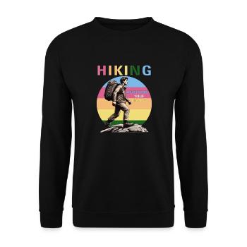 MOUNTAINEERING HIKING - Unisex Sweatshirt - black - Front - Alina (178cm) & Michal (187cm)