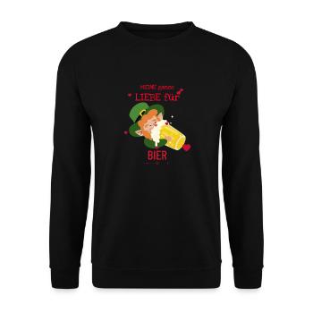 Tout mon amour pour la bière - Sweat-shirt Unisexe - noir - Devant - Alina (178cm) & Michal (187cm)