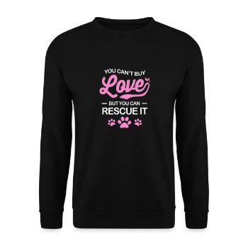 Dog Rescue Animal Rights Animal Rescue Animal Shelter - Unisex Sweatshirt - black - Front - Alina (178cm) & Michal (187cm)