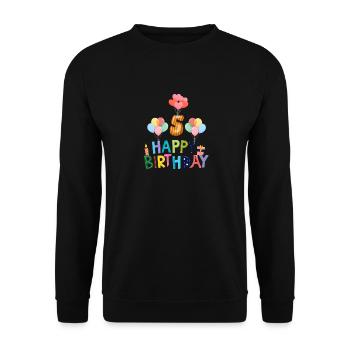 Joyeux anniversaire 5e anniversaire - Sweat-shirt Unisexe - noir - Devant - Alina (178cm) & Michal (187cm)