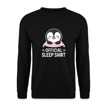 Pinguin Pinguine Tier - Unisex Pullover - Schwarz - Vorne - Alina (178cm) & Michal (187cm)