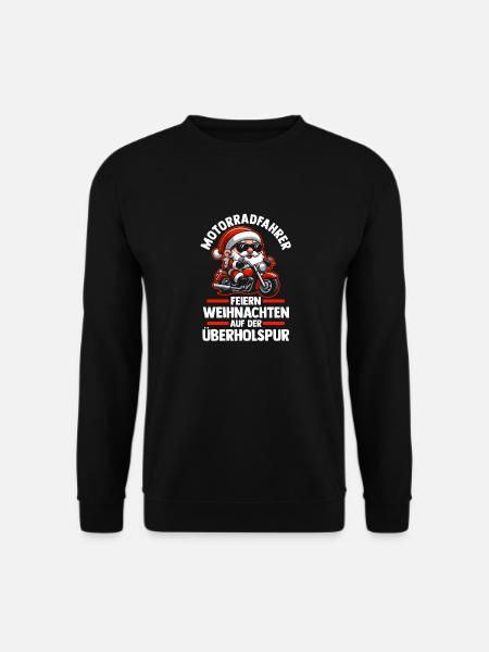 Père Noël moto Noël Noël - Sweat-shirt Unisexe - noir