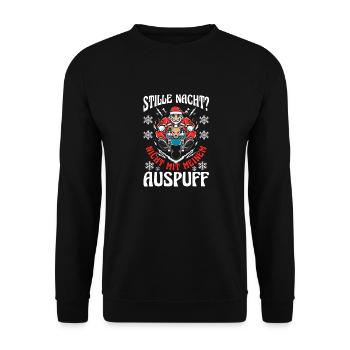 Père Noël moto Noël Noël - Sweat-shirt Unisexe - noir - Devant - Alina (178cm) & Michal (187cm)