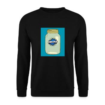 Crackle in a Jar – Fun Comic Style Design - Unisex Sweatshirt - black - Front - Alina (178cm) & Michal (187cm)