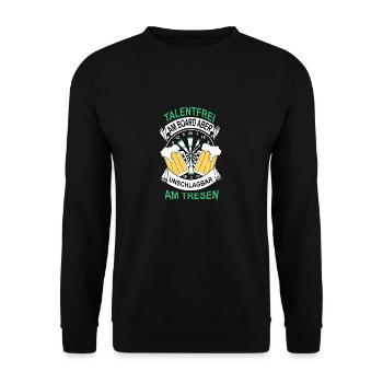 Cadeau de fléchettes Jeu de fléchettes Bullseye - Sweat-shirt Unisexe - noir - Devant - Alina (178cm) & Michal (187cm)