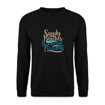 Sandy Beaches Ocean Breezes Vacation für - Unisex Pullover - Schwarz - Vorne - Alina (178cm) & Michal (187cm)