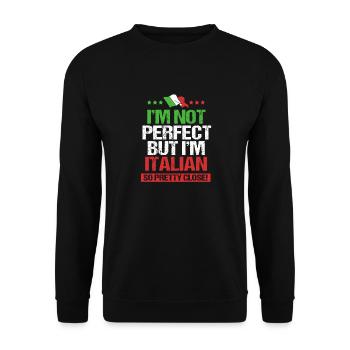 Italienisch Italia Italien - Unisex Pullover - Schwarz - Vorne - Alina (178cm) & Michal (187cm)