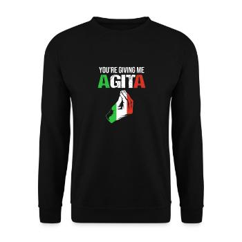 Italienisch Italia Italien - Unisex Pullover - Schwarz - Vorne - Alina (178cm) & Michal (187cm)