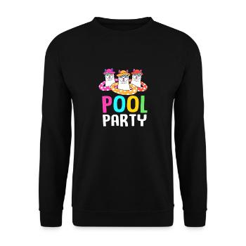 Pool Party - Unisex Pullover - Schwarz - Vorne - Alina (178cm) & Michal (187cm)