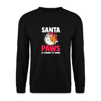 Santa Claus Christmas Party Christmas Cats - Unisex Sweatshirt - black - Front - Alina (178cm) & Michal (187cm)