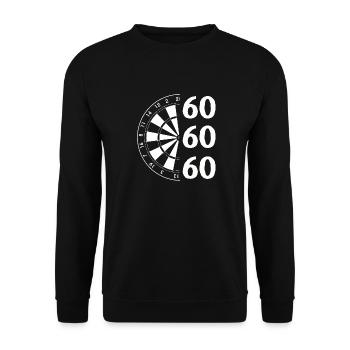 Dart Gift Dartboard Darts Player Bullseye - Unisex Sweatshirt - black - Front - Alina (178cm) & Michal (187cm)