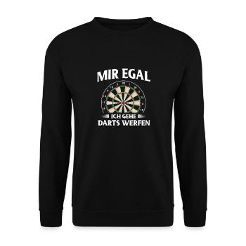 Dart Gift Dartboard Darts Player Bullseye - Unisex Sweatshirt - black - Front - Alina (178cm) & Michal (187cm)