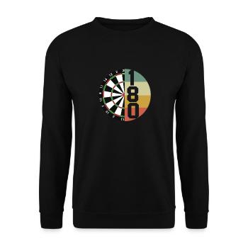 Dart Gift Dartboard Darts Player Bullseye - Unisex Sweatshirt - black - Front - Alina (178cm) & Michal (187cm)