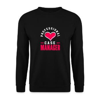 Professional Case Manager Heart Design - Unisex Sweatshirt - black - Front - Alina (178cm) & Michal (187cm)