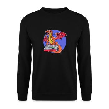 Reading Dragon Books Magic Dungeon - Unisex Sweatshirt - black - Front - Alina (178cm) & Michal (187cm)