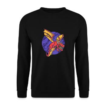 Fantasy RPG Dragons Magic Dungeon - Unisex Sweatshirt - black - Front - Alina (178cm) & Michal (187cm)