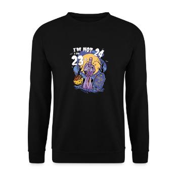 24th Birthday Zombie Party - 23 + Finger - Unisex Sweatshirt - black - Front - Alina (178cm) & Michal (187cm)