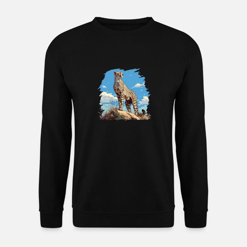 Cheetah Geparde Gepard - Unisex Sweatshirt - black