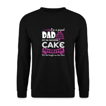 Cake Decorator Cake Decorator Dad - Unisex Sweatshirt - black - Front - Alina (178cm) & Michal (187cm)