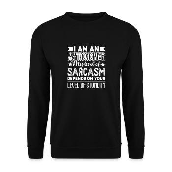 Astronomer I Am An Astronomer - Unisex Sweatshirt - black - Front - Alina (178cm) & Michal (187cm)